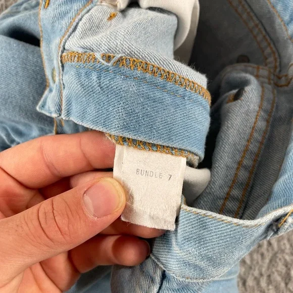 Vintage 70s Brittania High Rise Jeans Size 14 Slim Butterfly Embroidered Pocket - Picture 14 of 16